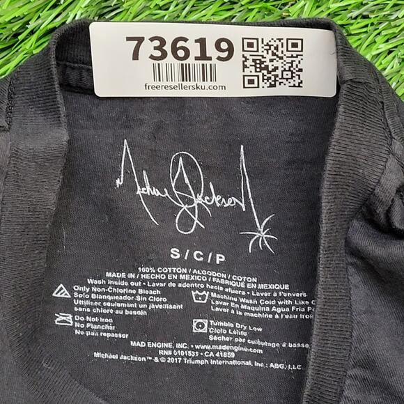 Michael-Jackson Shirt Womens Small 17x23 Thriller Black - Picture 6 of 11